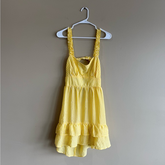 Speechless Yellow Ruffled Tiered Stripe Sundress - Picture 1 of 4